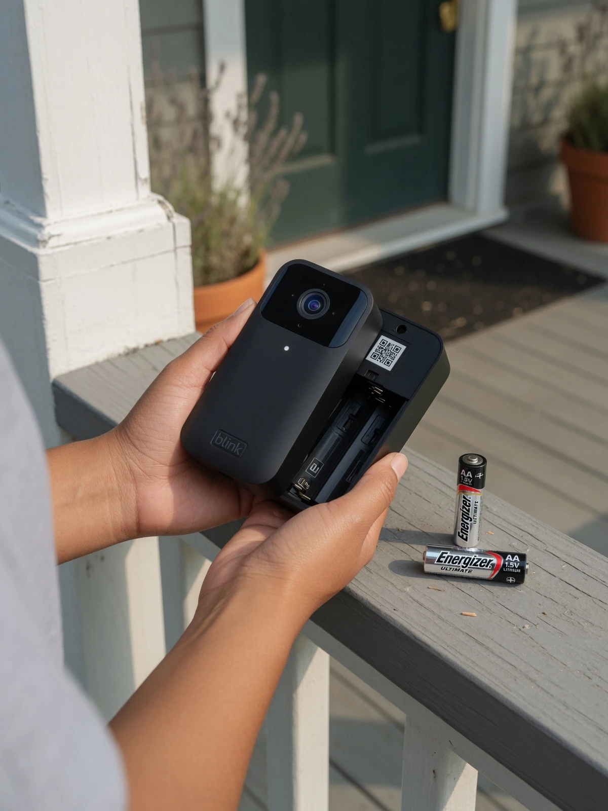 Blink video doorbell battery replacement with 1.5V AA lithium batteries